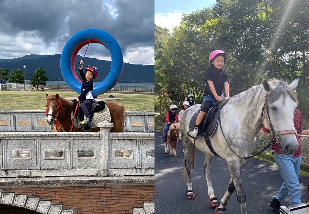 春休みの思い出に　ホテルで乗馬イベント